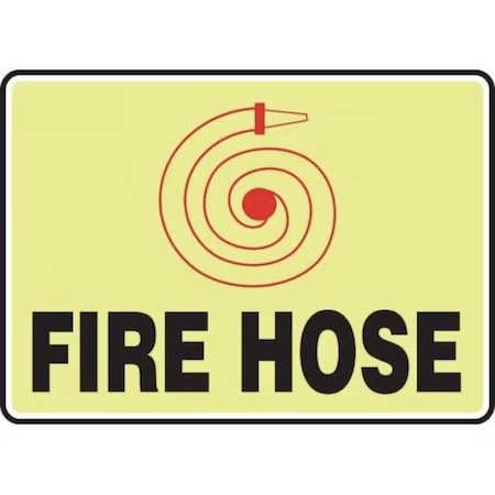 Accuform GLOWINTHEDAR K SAFETY SIGN FIRE HOSE MLFX518GP